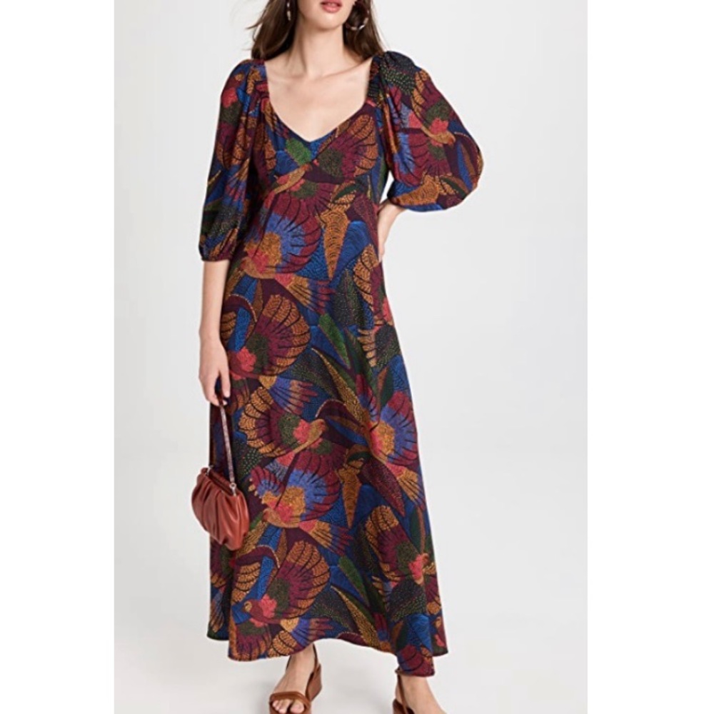 FARM Rio Dotted Macaws Maxi Dress size XS worn once